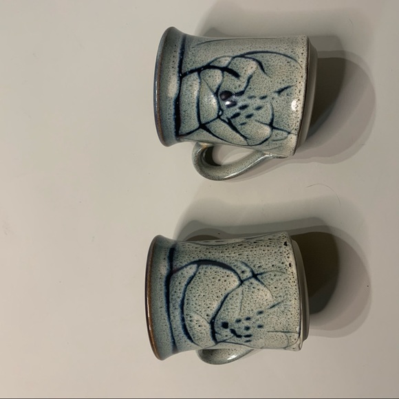 Set of two Blue & Brown Ceramic Mugs - Picture 5 of 8